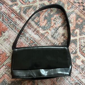 leather Enzo Angiolini shoulder purse black bag